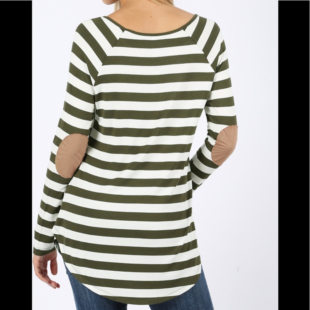🌟🌟SALE🌟🌟Elbow Patch Sleeve Top - Picture 2 of 5